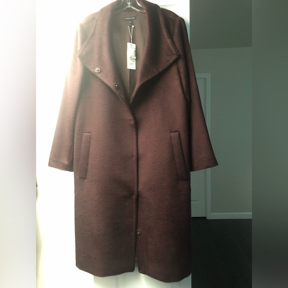 ❌SOLD❌NWT EILEEN FISHER Casis Peruvian Alpaca Suri Coat - Picture 2 of 11